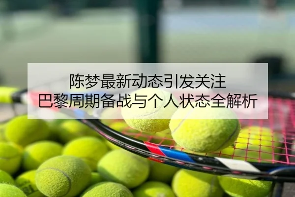 陈梦最新动态引发关注 巴黎周期备战与个人状态全解析